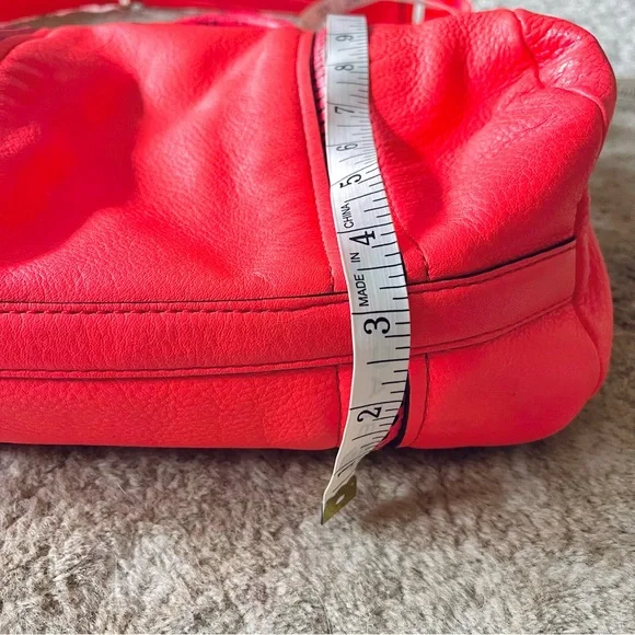 Marc By Marc Jacobs Q Snake Satchel Crossbody Bag Leather Multi Neon Orange Pink - Picture 11 of 16